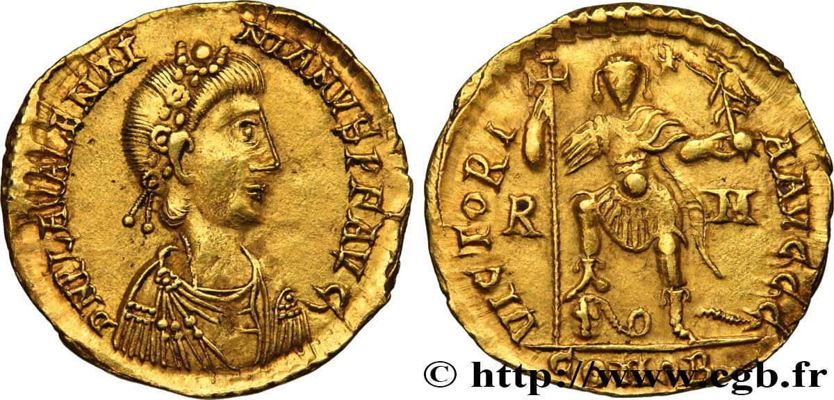 VALENTINIAN III Solidus AU
