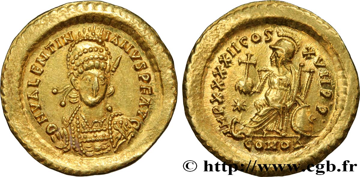 VALENTINIAN III Solidus SC