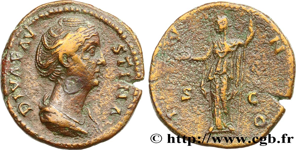FAUSTINA MOTHER Dupondius XF/VF