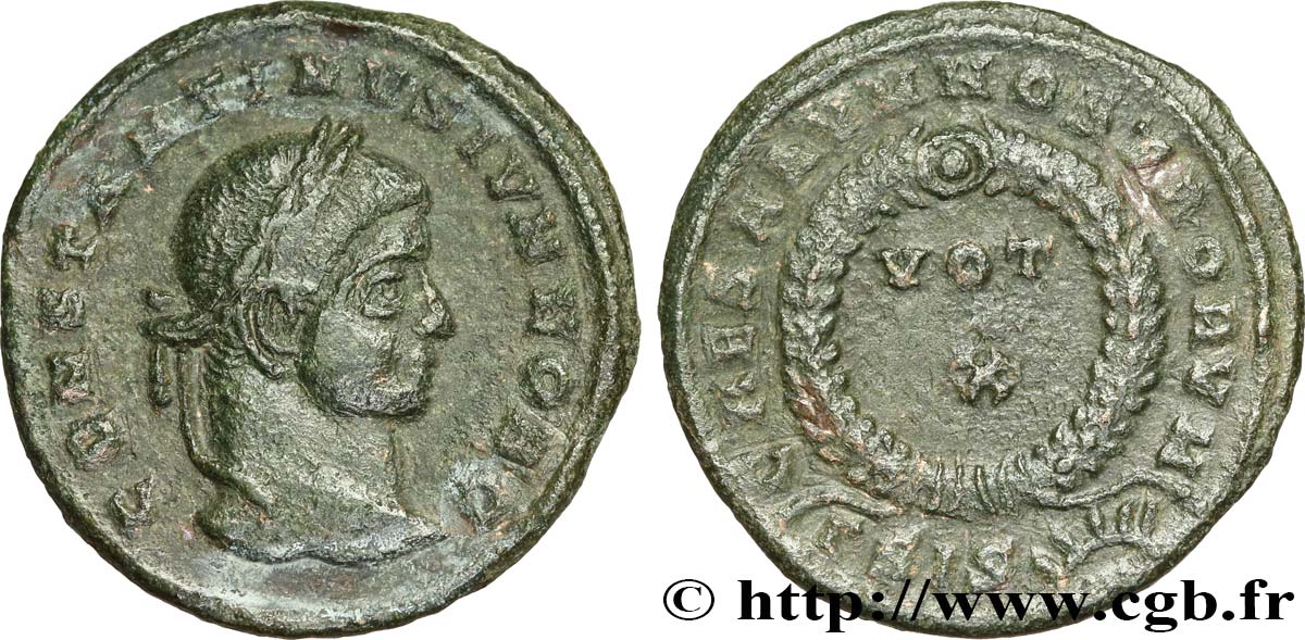 CONSTANTIN II Centenionalis ou nummus TTB