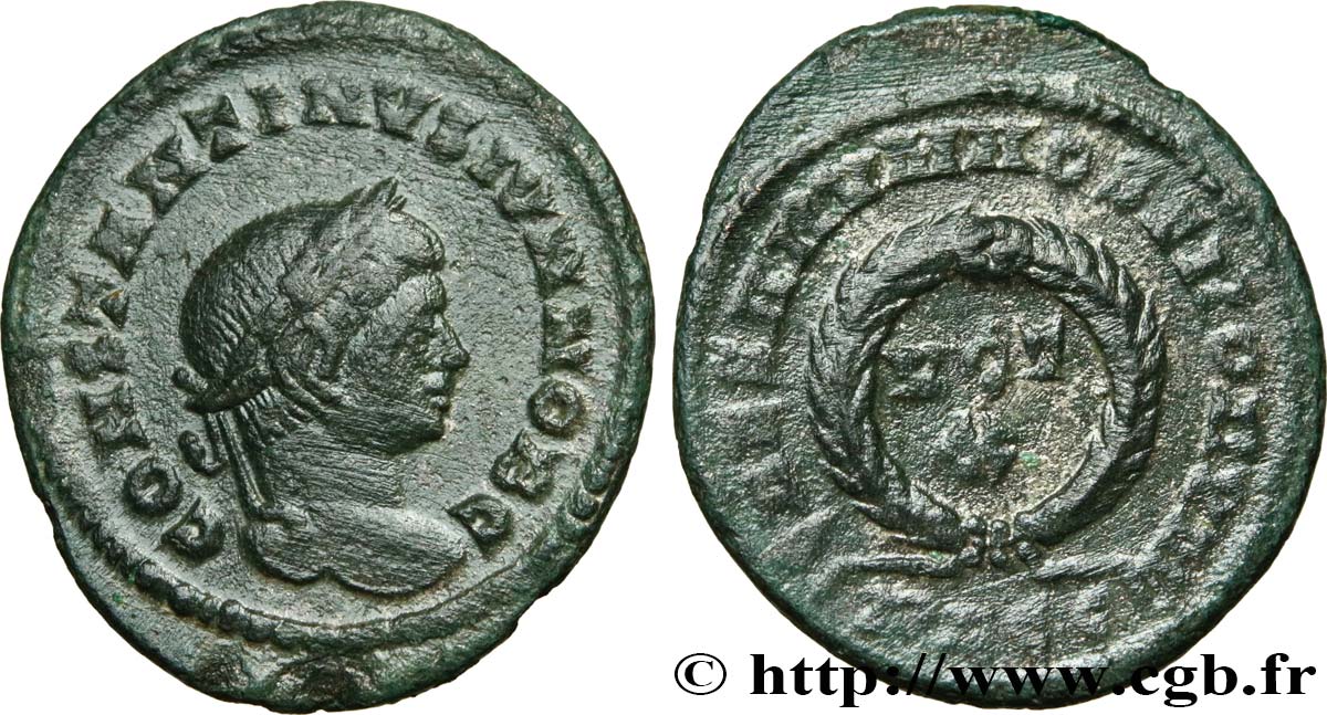 CONSTANTIN II Centenionalis ou nummus TTB