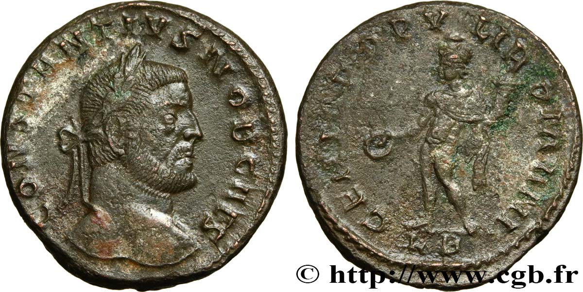 CONSTANCE Ier CHLORE Follis ou nummus TTB