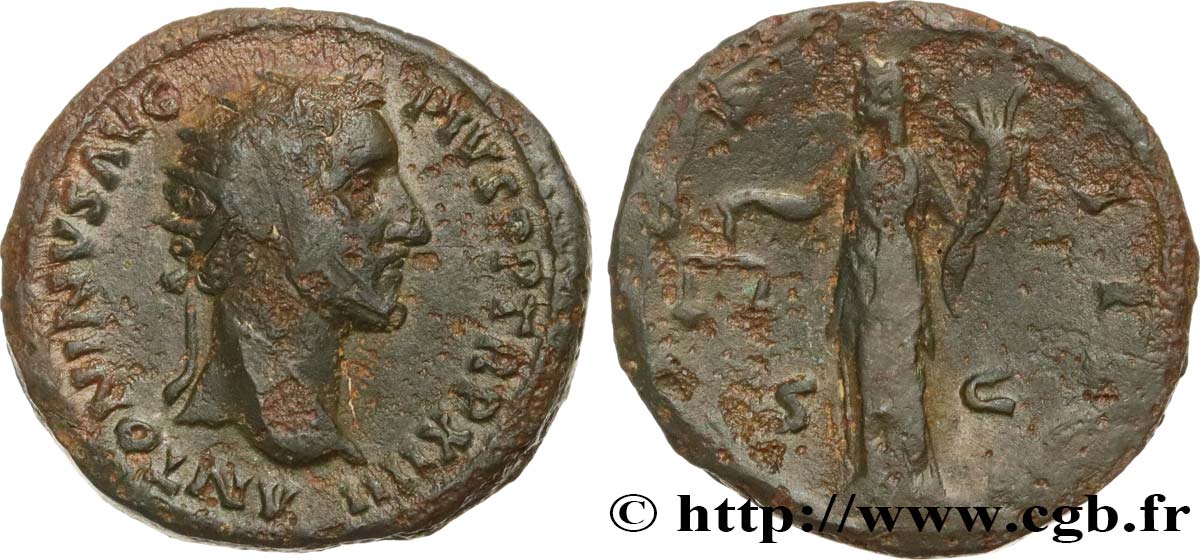 ANTONIN LE PIEUX Dupondius TTB/TB+