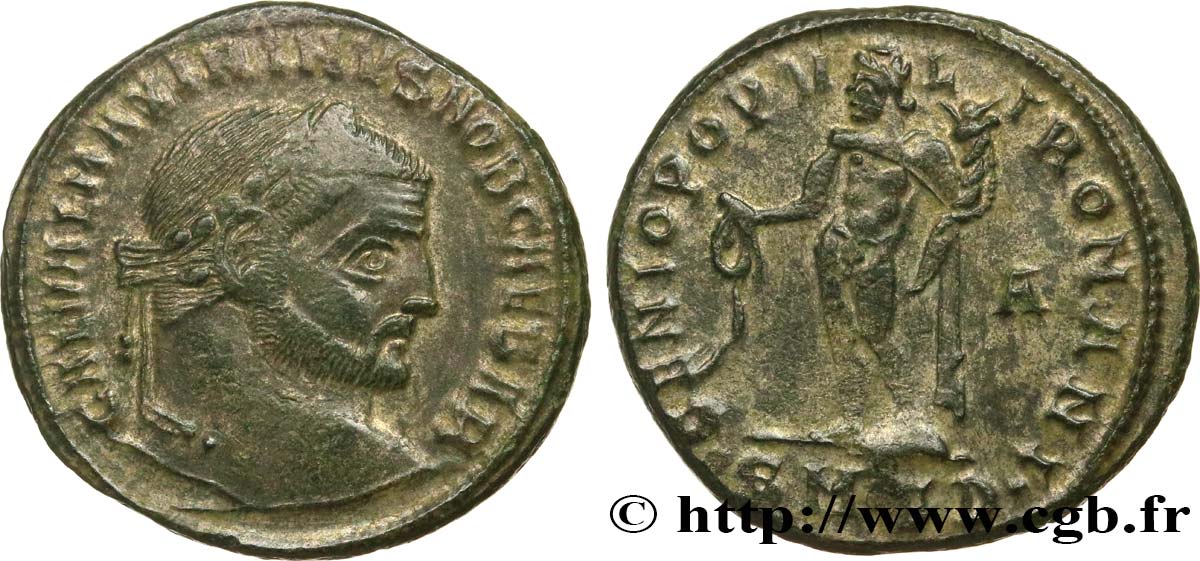 MAXIMINO II DAZA Follis ou nummus MBC+/MBC