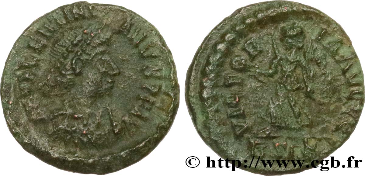 VALENTINIANUS II Nummus, (PBQ, Æ 4) fVZ