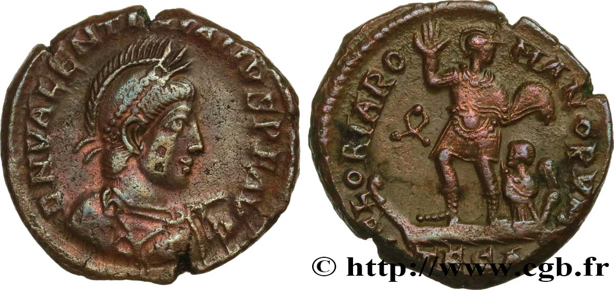 VALENTINIANUS II Maiorina pecunia, (MB, Æ 2) SS