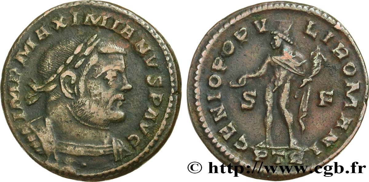 MAXIMIANUS HERCULIUS Follis ou nummus XF