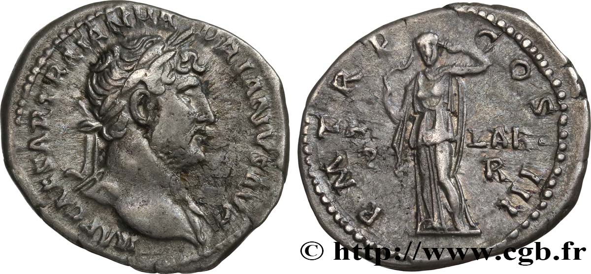 HADRIAN Denier XF