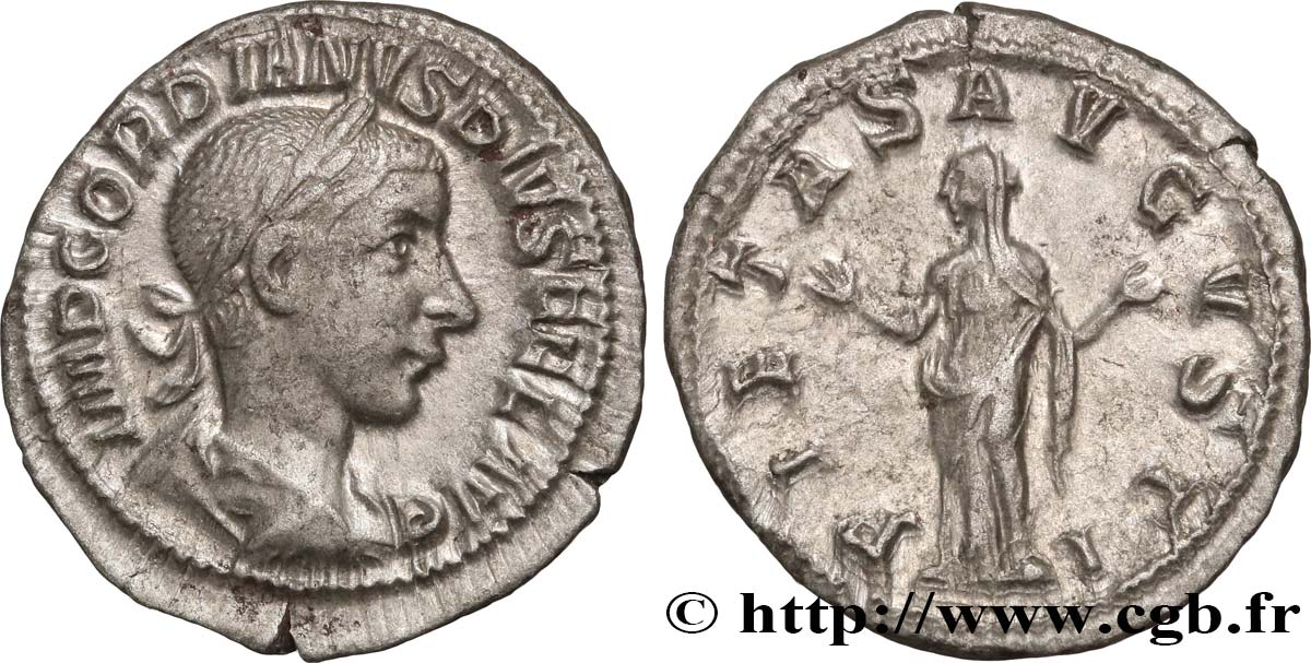 GORDIAN III Denier XF/AU