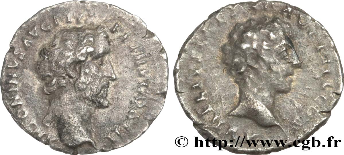 ANTONINUS PIUS und MARCUS AURELIUS Denier SS/fSS