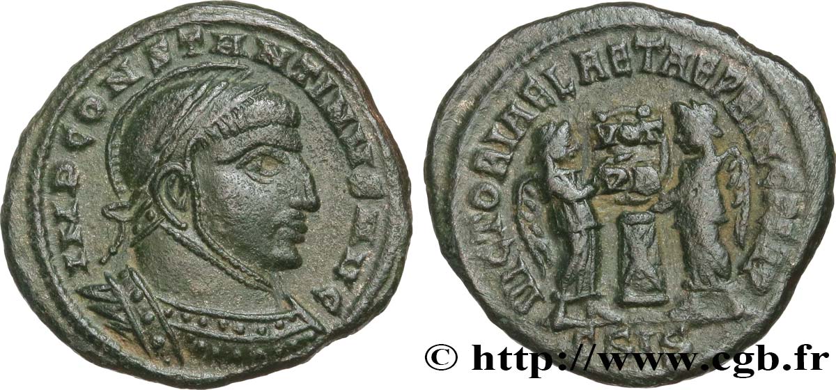 CONSTANTINO I EL MAGNO Centenionalis ou nummus MBC+/MBC