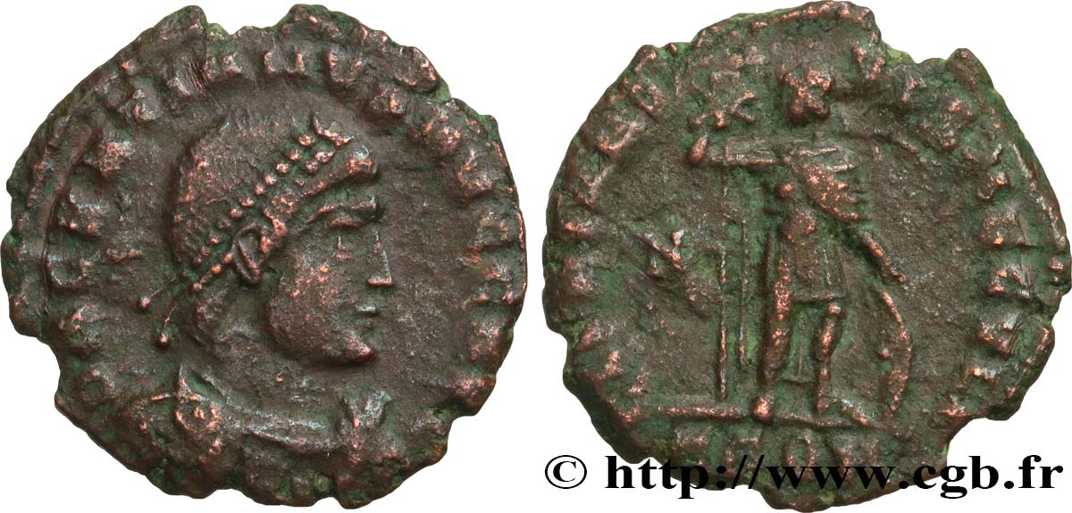 GRATIAN Nummus, (PB, Æ 3) XF