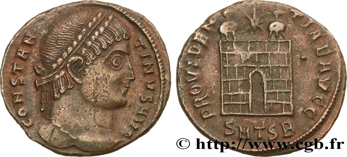 CONSTANTINE I THE GREAT Centenionalis ou nummus AU/XF