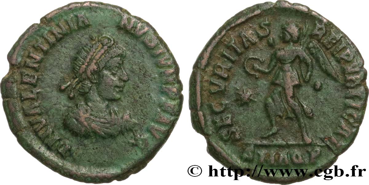 VALENTINIAN II Nummus, (PB, Æ 3) XF