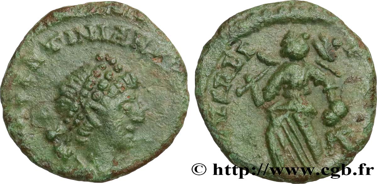 VALENTINIANO II Nummus, (PBQ, Æ 4) q.SPL