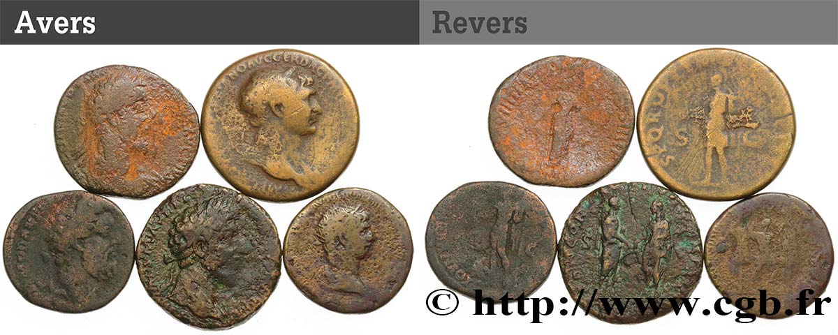 LOTTE Lots de 5 monnaies lotto