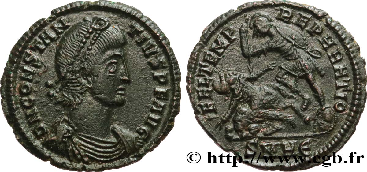 COSTANZO II Demi-maiorina, (PB, Æ 3) MS