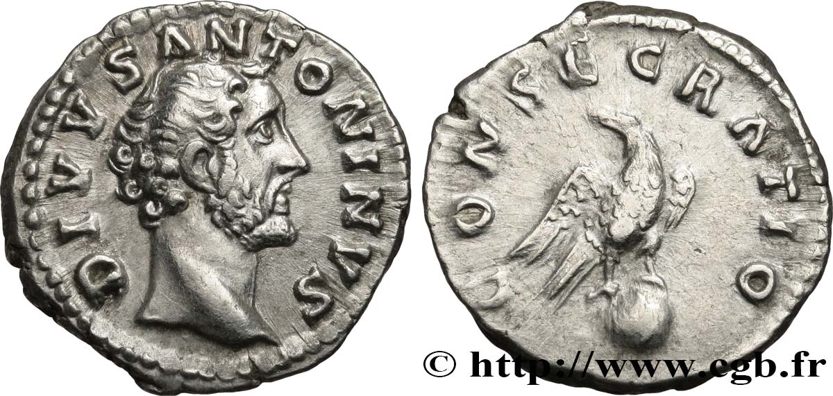 DIVUS ANTONINUS PIUS Denier AU/XF