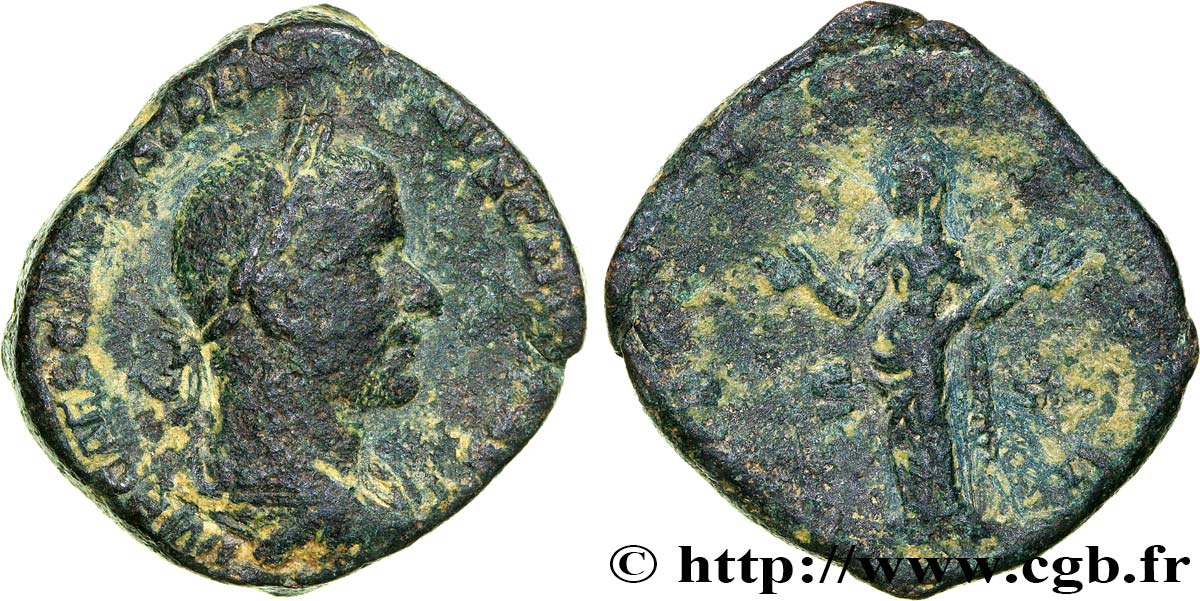 TREBONIANUS GALLUS Sesterce VF/VF