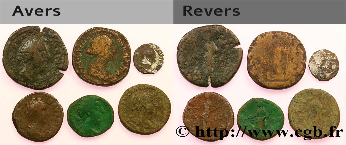 LOTS Lots de 6 monnaies lot