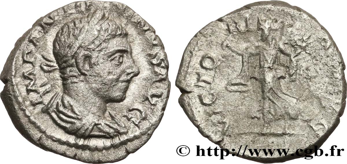 ELAGABALUS Denier XF/VF