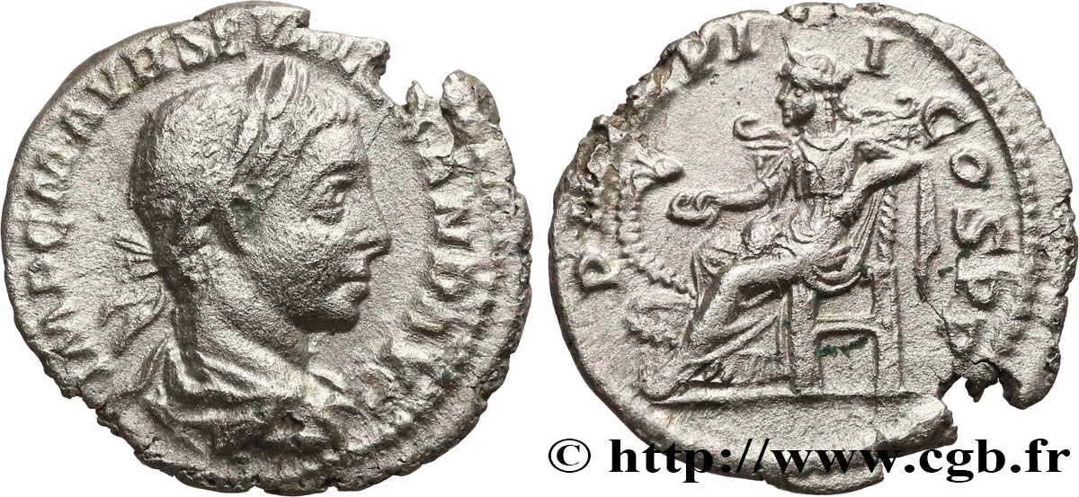 SEVERUS ALEXANDER Denier XF/AU