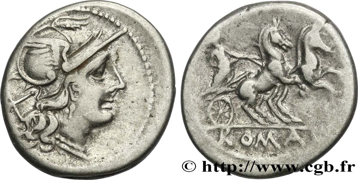 ROMAN REPUBLIC - ANONYMOUS Denier VF