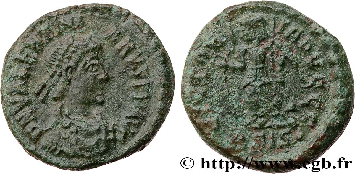 VALENTINIANUS II Nummus, (PBQ, Æ 4) fVZ/SS