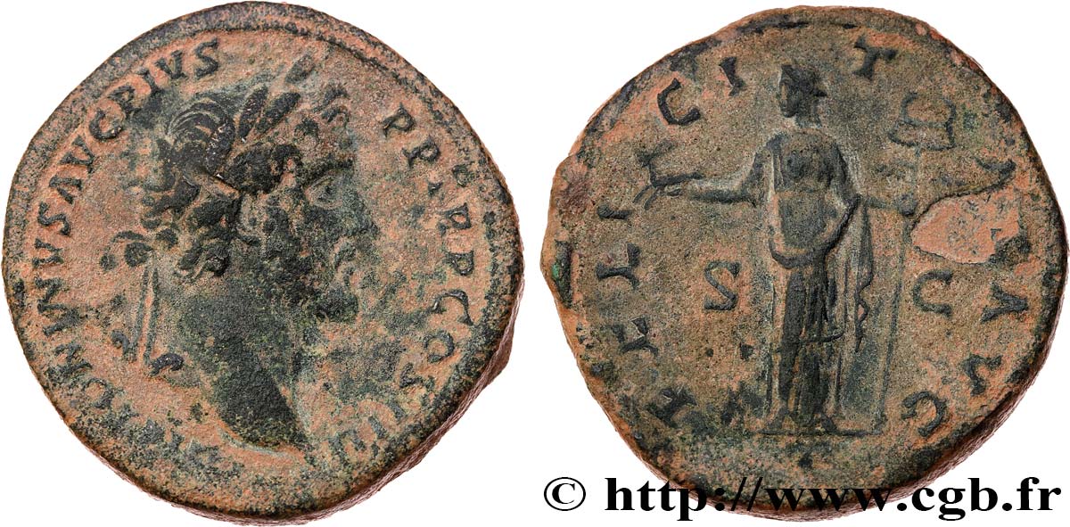 ANTONIN LE PIEUX Sesterce TTB