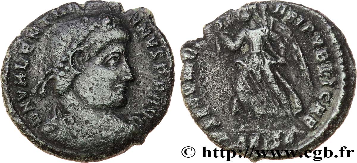 VALENTINIAN I Nummus, (PB, Æ 3) XF/VF