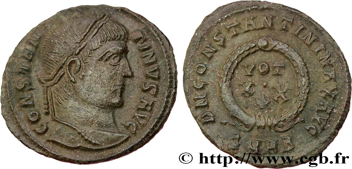 CONSTANTINO I EL MAGNO Centenionalis ou nummus MBC+