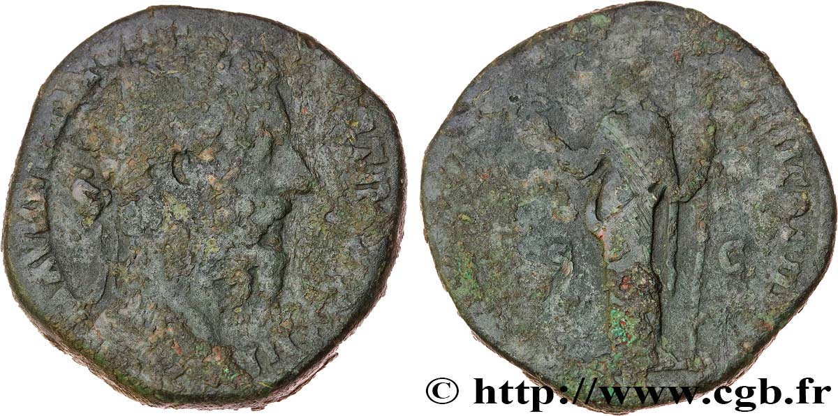 MARCUS AURELIUS Sesterce VF
