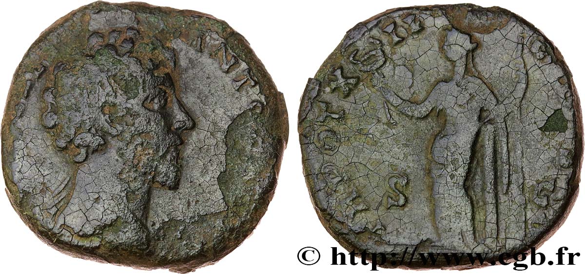 MARCUS AURELIUS Sesterce VF
