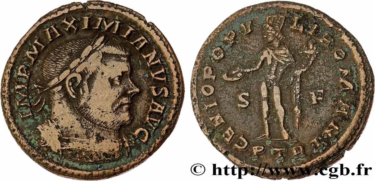 MAXIMIANUS HERCULIUS Follis ou nummus XF