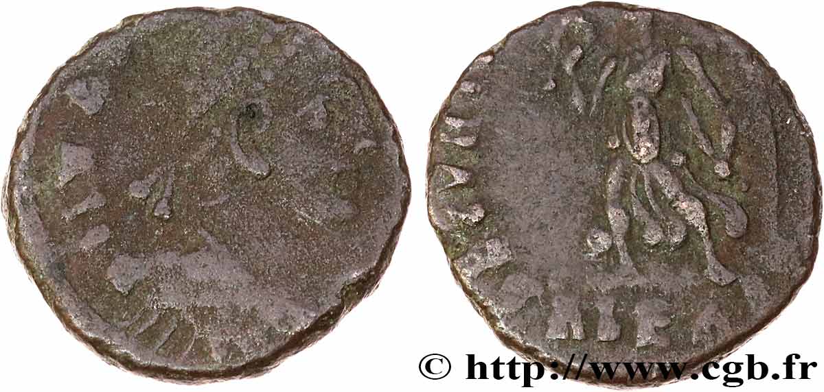 VALENS Nummus, (PB, Æ 3) S/fSS