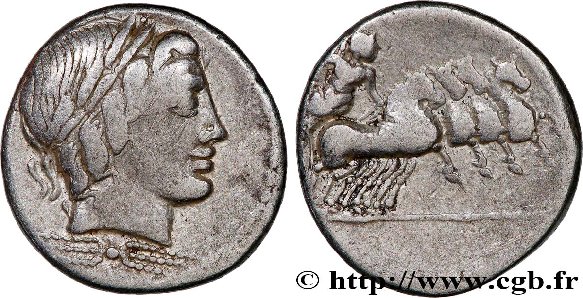 ROMAN REPUBLIC - ANONYMOUS Denier XF