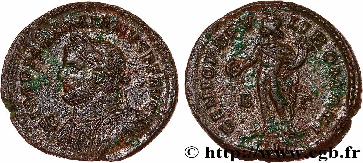 MAXIMIEN HERCULE Follis ou nummus TTB+
