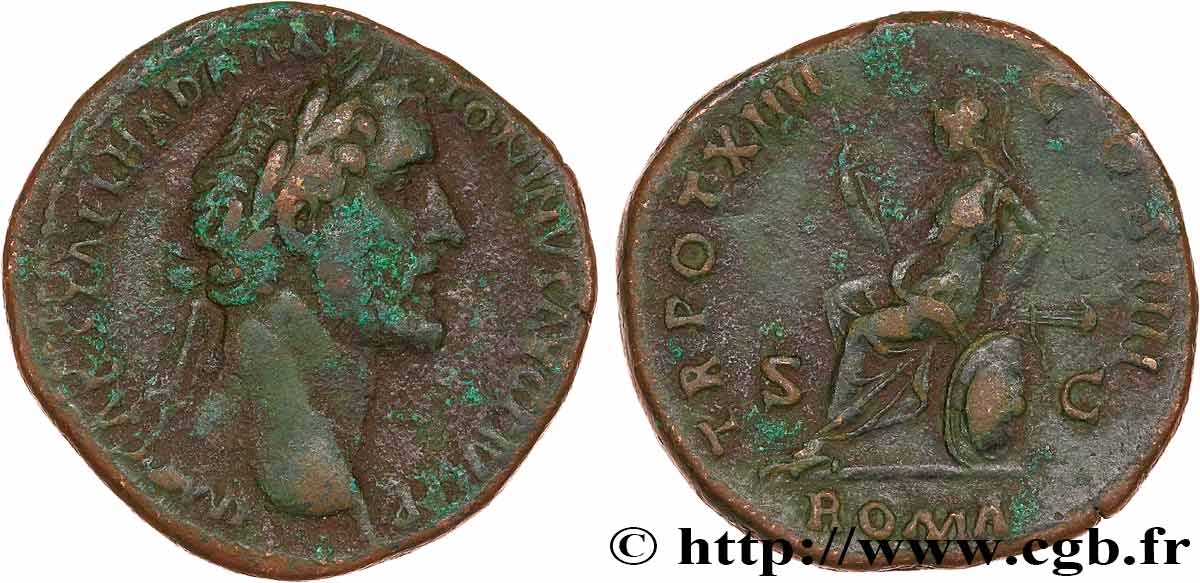 ANTONIN LE PIEUX Sesterce TB+