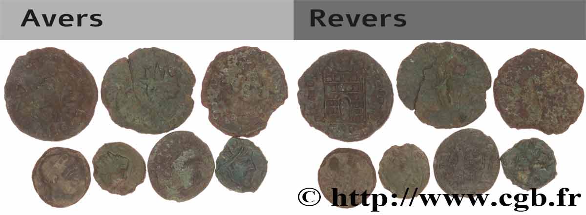 LOTS Lots de 7 monnaies lot