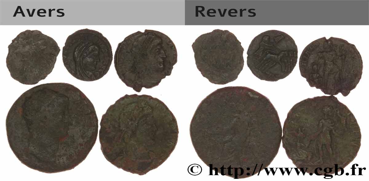 LOTS Lots de 5 monnaies lot