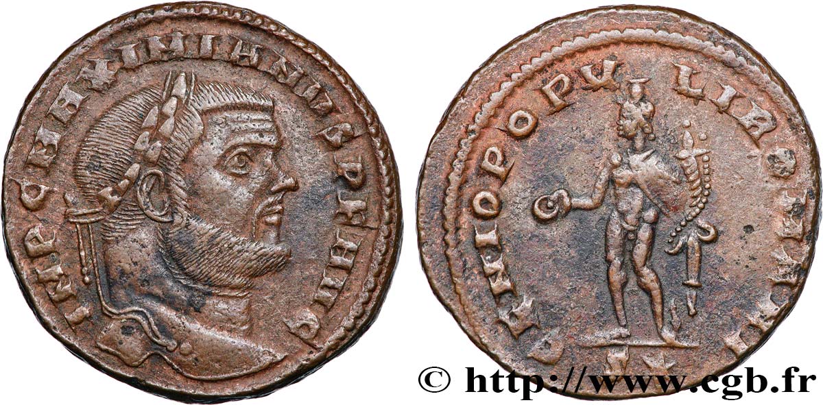 MAXIMIANO HÉRCULES Follis ou nummus MBC+