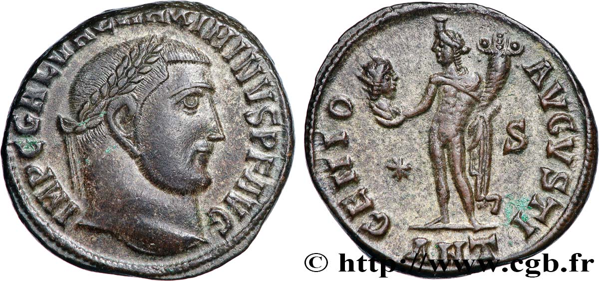 MAXIMINO II DAZA Follis ou nummus EBC