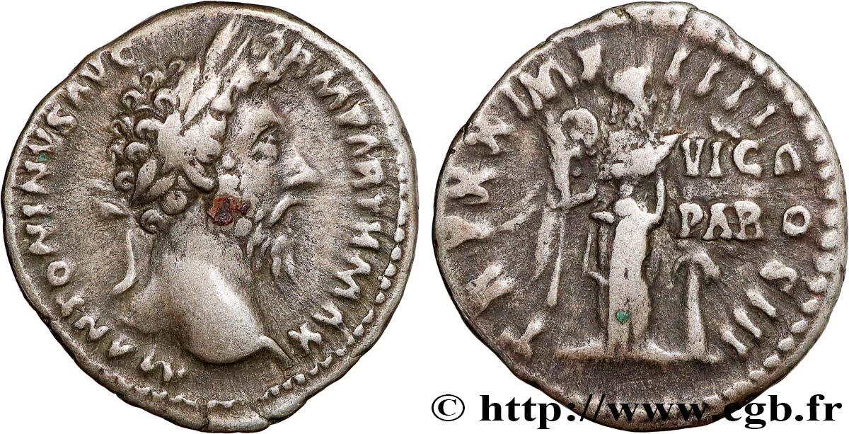 MARC AURÈLE Denier TTB