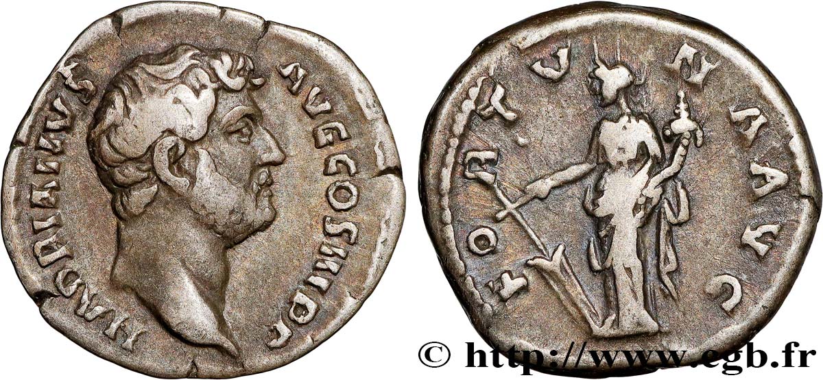 HADRIAN Denier XF