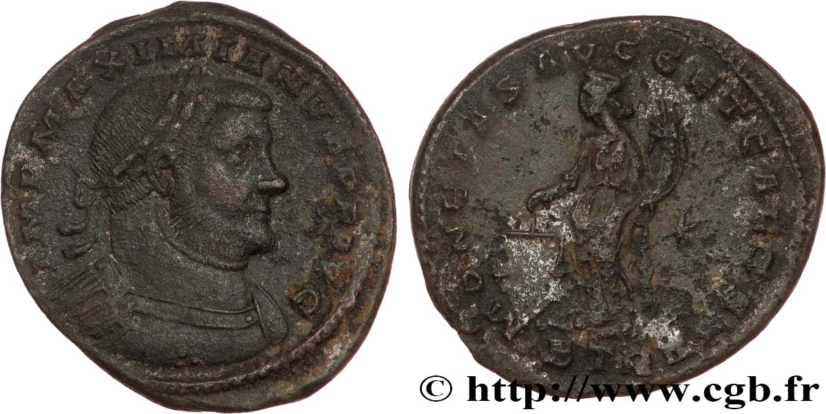 MAXIMIEN HERCULE Follis ou nummus TTB