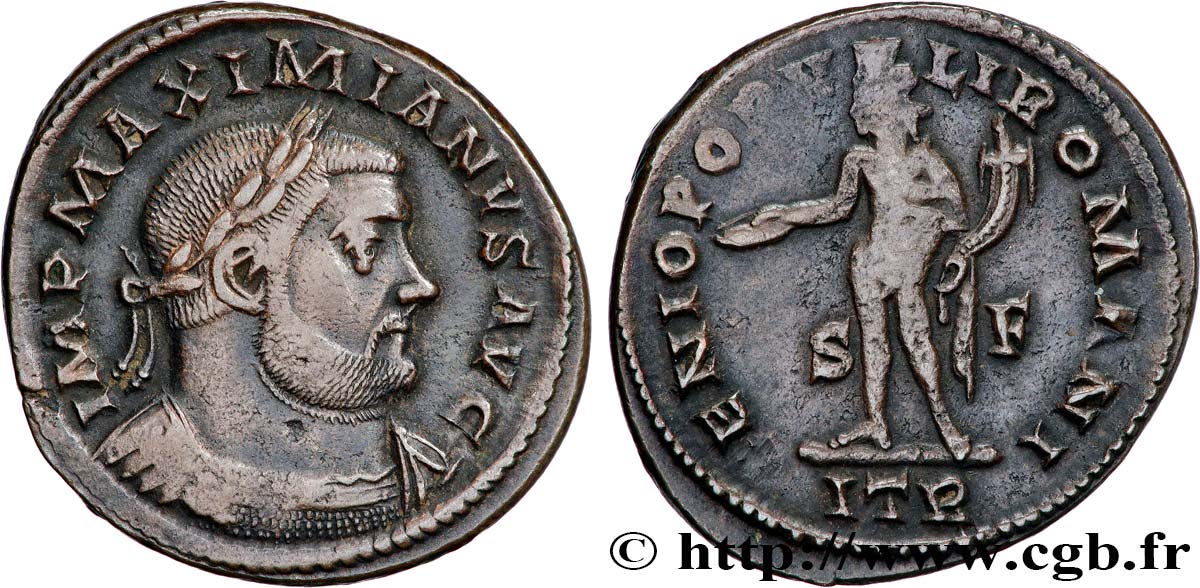 MAXIMIEN HERCULE Follis ou nummus TTB+/TTB