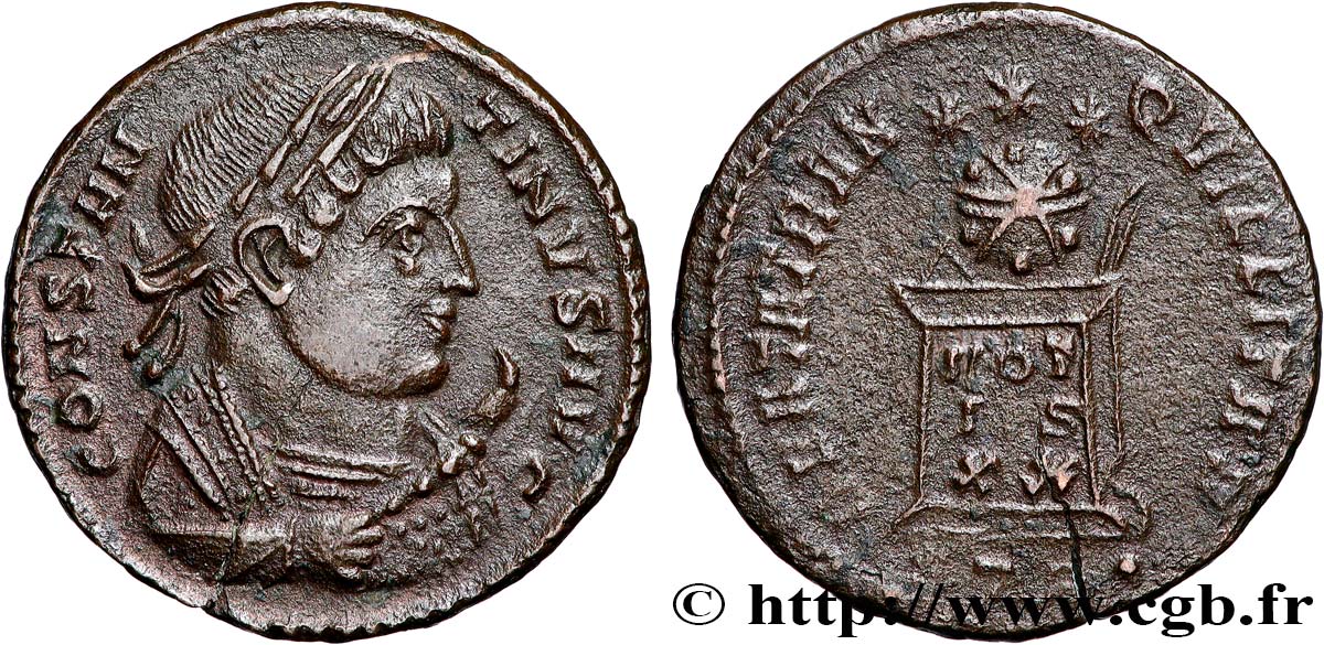CONSTANTIN Ier LE GRAND Centenionalis ou nummus SUP/TTB+