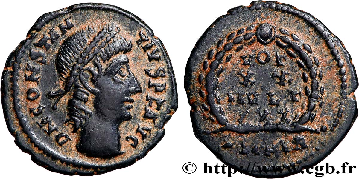 CONSTANCE II Centenionalis ou nummus TTB+