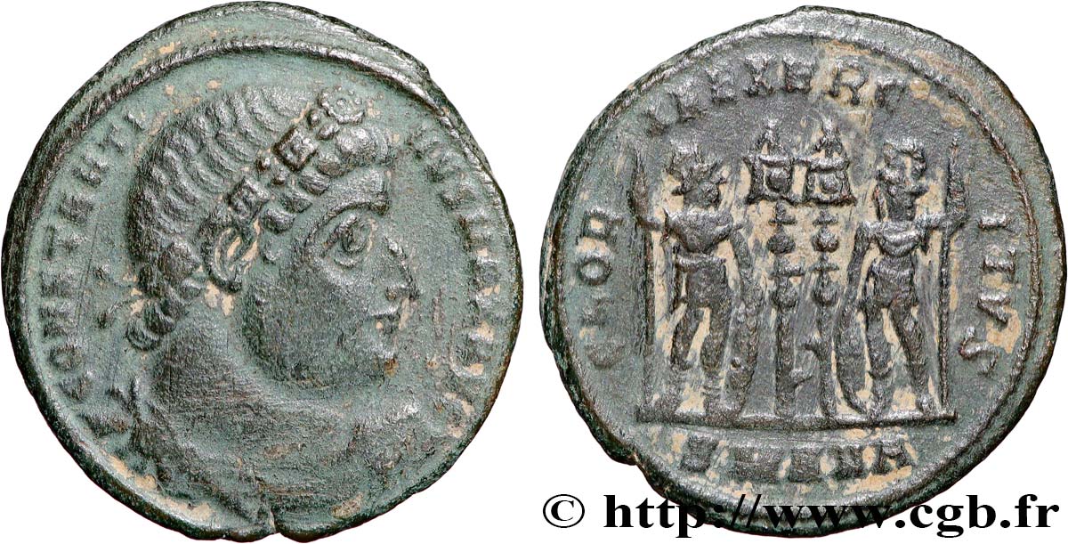 CONSTANTINUS I DER GROßE Centenionalis ou nummus fVZ