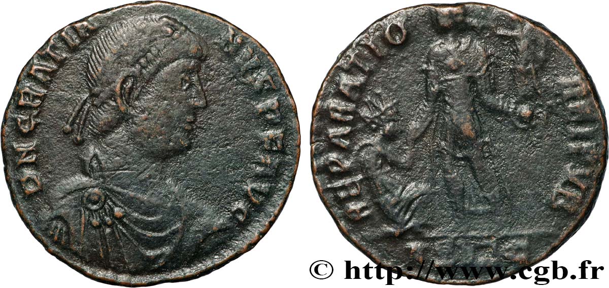 GRATIAN Maiorina pecunia, (MB, Æ 2) AU
